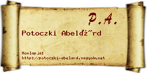 Potoczki Abelárd névjegykártya